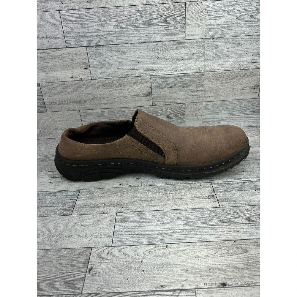 Born MH15 Men Brown Leather Slip On Loafers Round Toe Casual Shoes Size 12